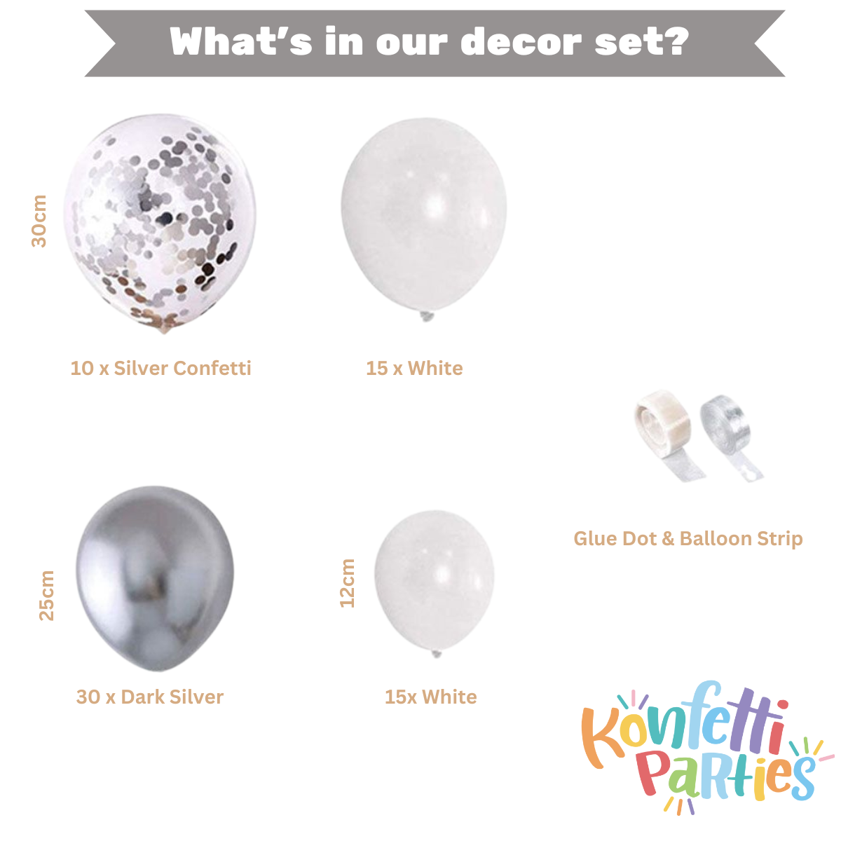 Balloon Arch Kit - Silver