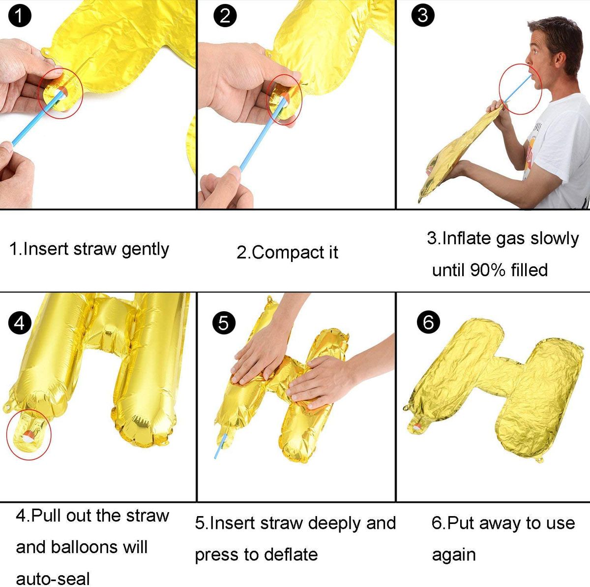 step by step how to inflate 21st happy birthday foil balloons