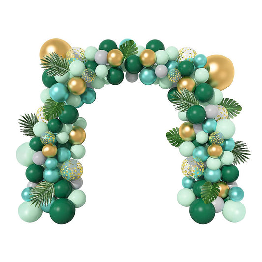 Jungle Safari Green and Gold balloon arch
