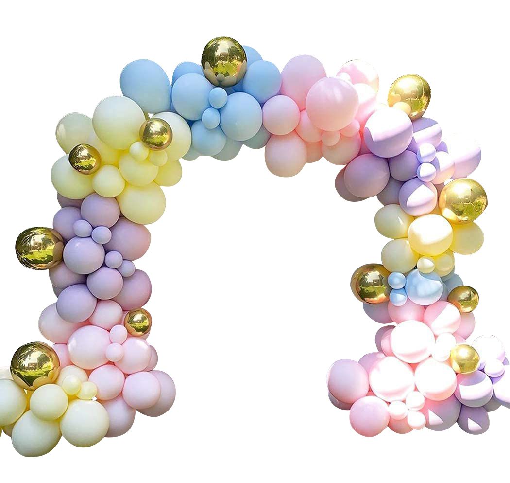 pastel macaron rainbow arch kit display party backdrop