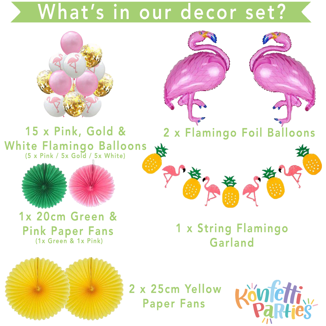 Party Balloon Banner Kit - Tropical Luau Summer Flamingo