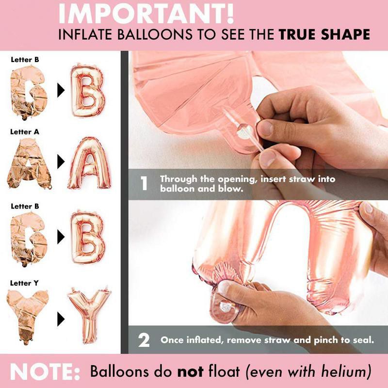 happy birthday rose gold foil balloon inflation instructions