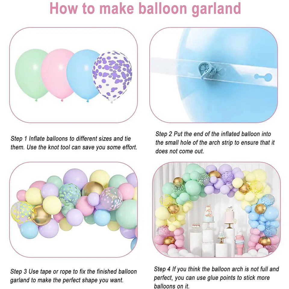  Balloon Arch Kit Balloon Arch Strip Balloon Garland