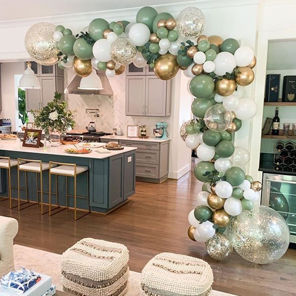 Jungle Safari Balloon arch on display in a kitchen