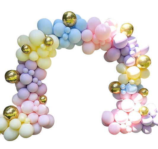 pastel macaron rainbow arch kit display party backdrop