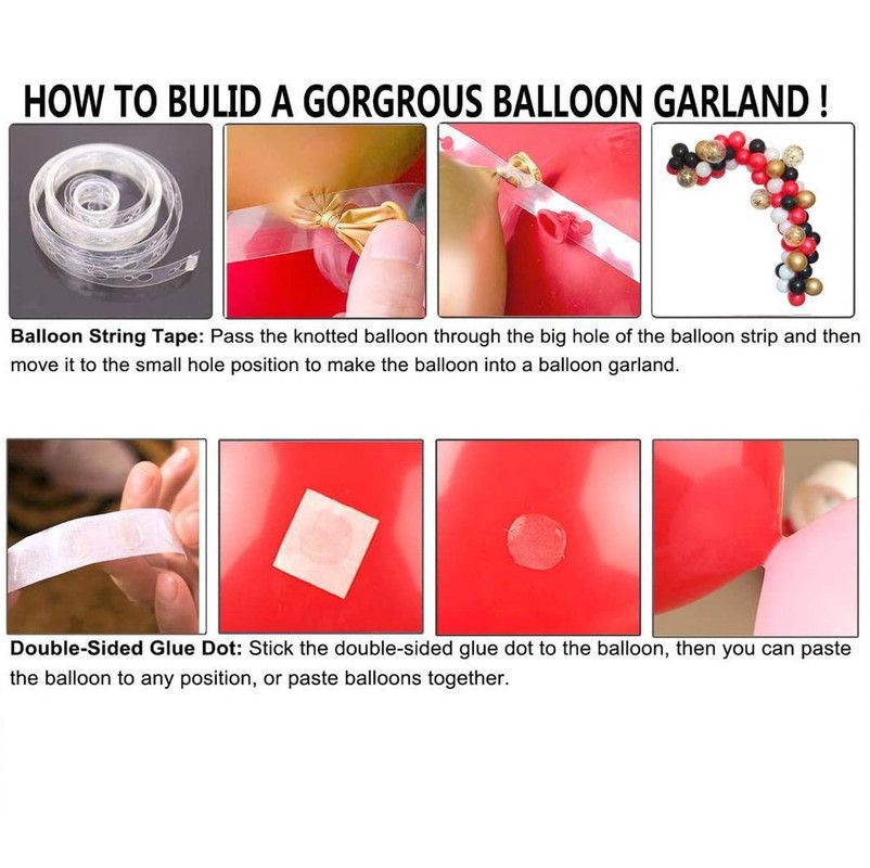 Balloon Strips, Balloon Chain, Glue Dots ,glue DIY Balloons