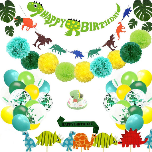 Party Balloon Banner Kit - Dinosaur Birthday Party - Konfetti Parties