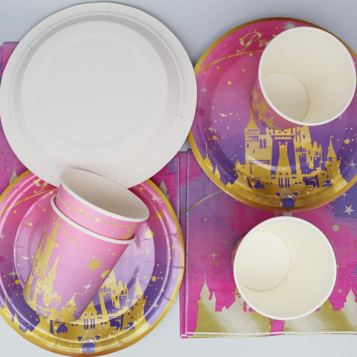 Princess Table Setting Birthday Party Table Setting DIY Decoration Set - Pink Princess ...