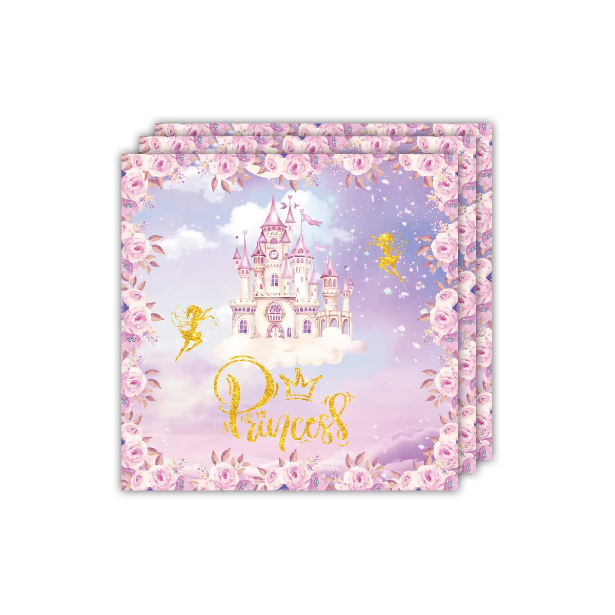Birthday Party Table setting DIY Decoration Set - Purple Princess