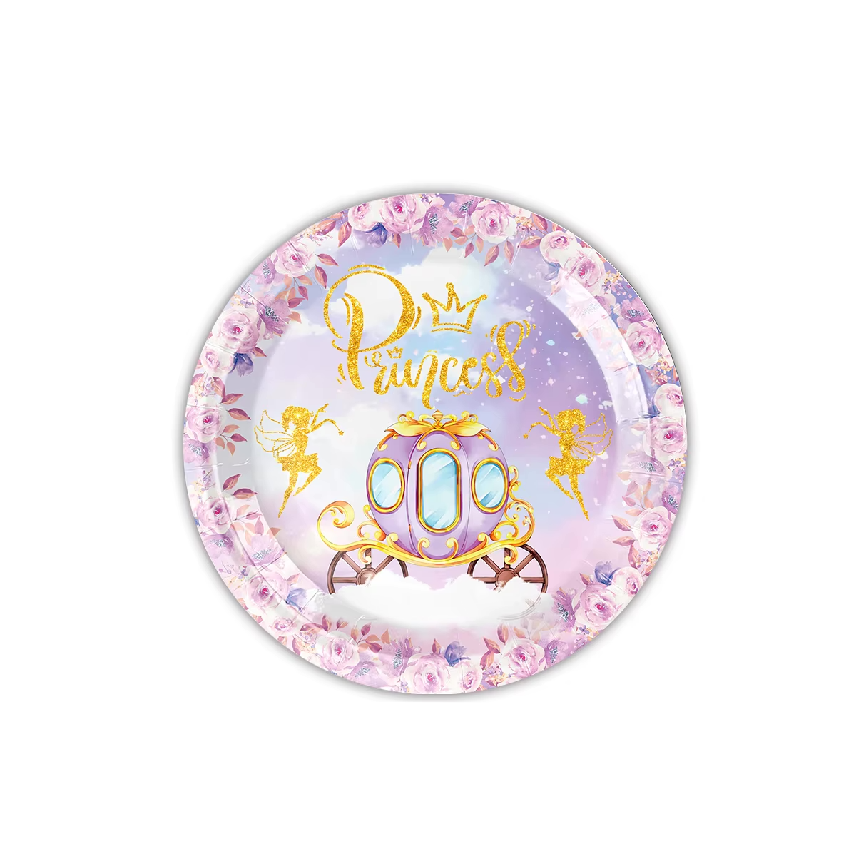 Birthday Party Table setting DIY Decoration Set - Purple Princess