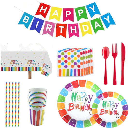 Table Decor - Rainbow Themed Birthday Party