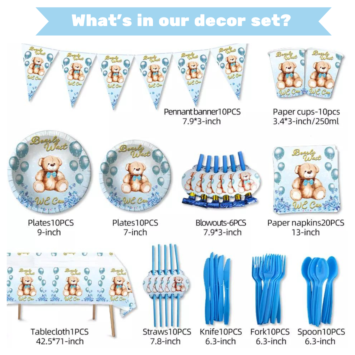 Table Decor DIY Decoration Set - Teddy Bear