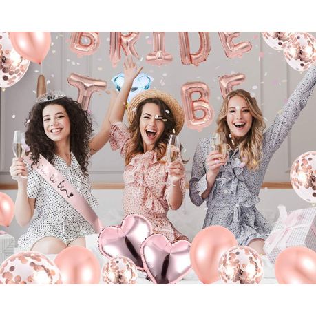 Party Balloon Banner Kit - Bride To Be - Rose Gold